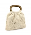 BOLSO CROCHET ASA MADERA 8891 BEIGE