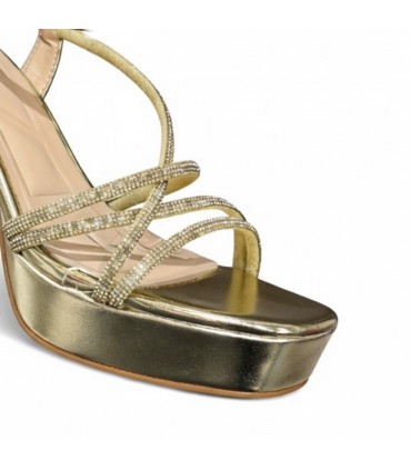 SANDALIA TACON ORO BRILLOS Y2107