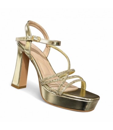 SANDALIA TACON ORO BRILLOS Y2107