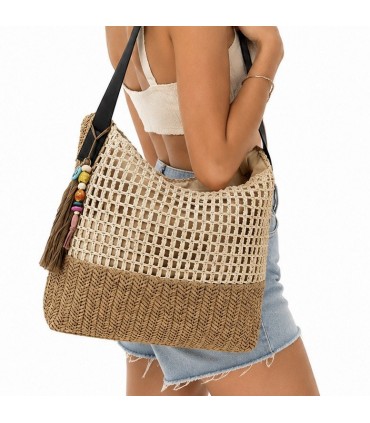 BOLSO RAFIA 8867 BEIGE