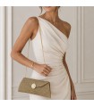 CARTERA RAFIA PLACA KMV309530 ORO