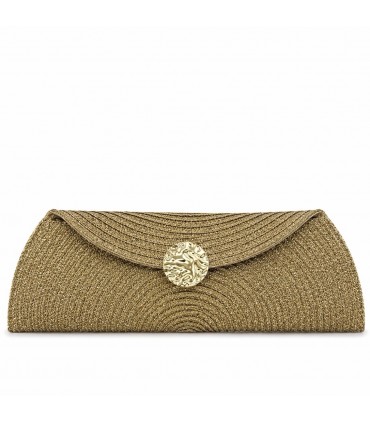 CARTERA RAFIA PLACA KMV309530 ORO