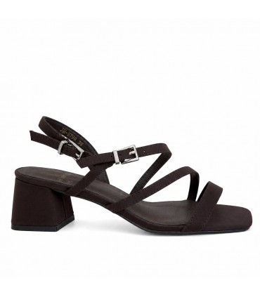 SANDALIA TACON BAJO  MUJER CHOCOLATE JM-5739