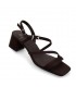 SANDALIA TACON BAJO  MUJER CHOCOLATE JM-5739