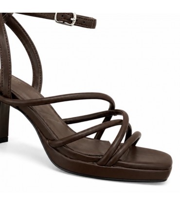 SANDALIA TACON CHOCOLATE MUJER S-5102