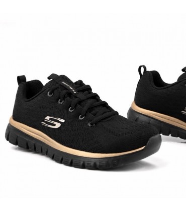 ZAPATILLA SKECHERS GET CONNECTD 12615 BLACK GOLD