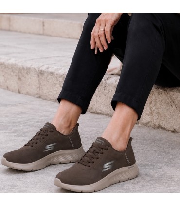 ZAPATILLA SKECHERS SLIP-INS CORDON ELASTICO GO WALK 216326 BROWN