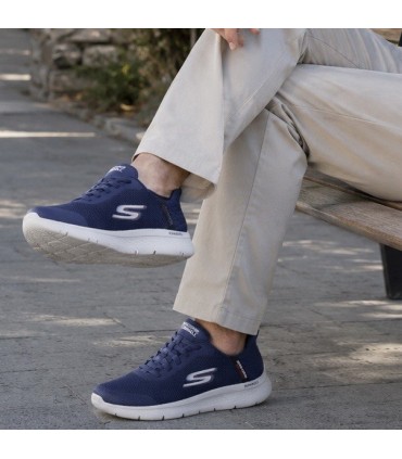 ZAPATILLA SKECHERS SLIP-INS CORDON ELASTICO GO WALK FLEX 216324 NAVY