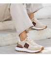 ZAPATILLA RETRO MUSTANG 60838 CREAM BURGUNDY