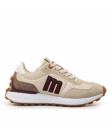 ZAPATILLA RETRO MUSTANG 60838 CREAM BURGUNDY