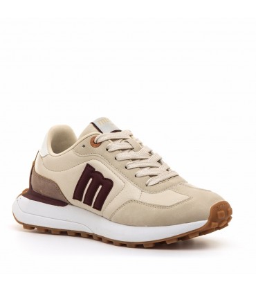 ZAPATILLA RETRO MUSTANG 60838 CREAM BURGUNDY