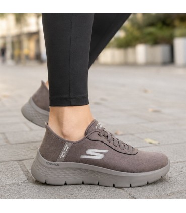 ZAPATILLA SKECHERS SLIP-INS CORDON ELASTICO GO WALK 124837 BROWN