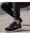 ZAPATILLA SKECHERS MEMORY FOAM 52635  BLACK GRAY