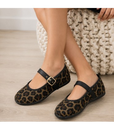 MANOLETINA CHUCHES LEOPARDO 9050-02 TABAC NEGRO