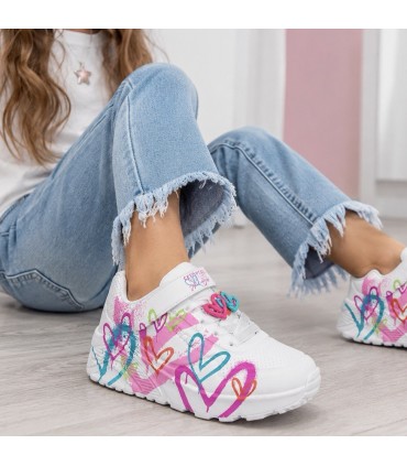 ZAPATILLA SKECHERS CORAZONES 314966L WHITE MULTI