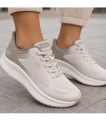 ZAPATILLA SKECHERS SLIP-INS CORDON ELASTICO 117624 TAUPE