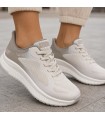 ZAPATILLA SKECHERS SLIP-INS CORDON ELASTICO 117624 TAUPE