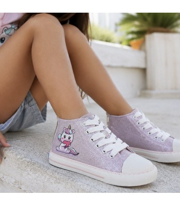 ZAPATILLA  RESPETUOSA LUCES NIÑA MUSTANG 49107 ROSA