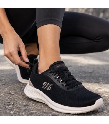ZAPATILLA SKECHERS MEMORY FOAM 150629 BRILLIANT SHIMMER BLACK ROSE