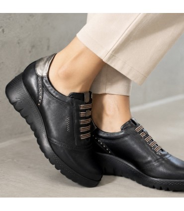 ZAPATO FLUCHOS PIEL F2096 SUGAR NEGRO