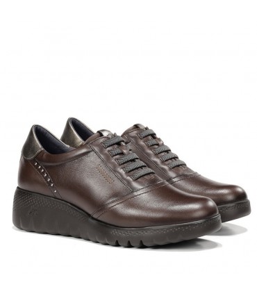 ZAPATO FLUCHOS PIEL F2096 SUGAR CASTAÑO