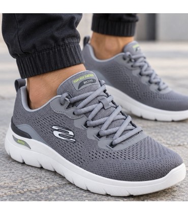 ZAPATILLA SKECHERS 233178 ARCHFIT KRAVEL CHARCOAL LIME