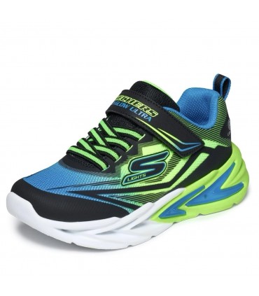 ZAPATILLA SKECHERS LUCES GLOW ULTRA 400139LC BLACK BLUE LIME