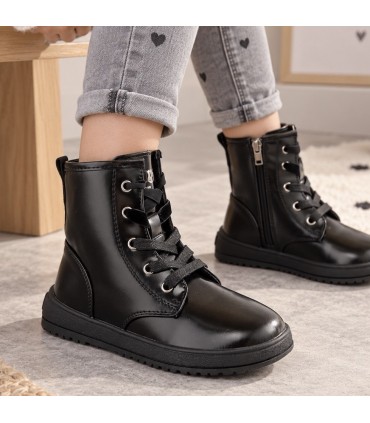 BOTIN RESPETUOSO MILITAR MUSTANG 49073 NEGRO
