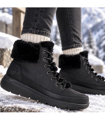 BOTIN SKECHERS GO WALK GLACIAL ULTRA 144202 NEGRO