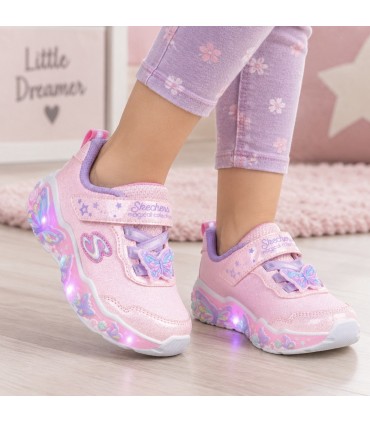 ZAPATILLA SKECHERS LUCES 303066NC LIL BUTTERFLY BLISS PINK MULTI