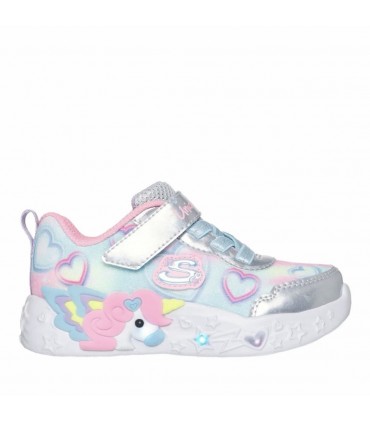 ZAPATILLA SKECHERS LUCES 303064NC LIL HEART SPARKLES SILVER MULTI
