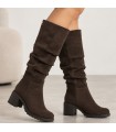 BOTA ALTA MUSTANG PLIEGUE 56246 CHOCOLATE MOCHA