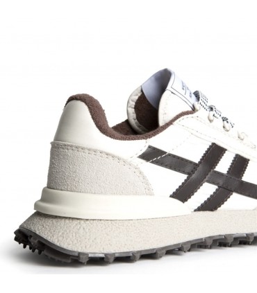 ZAPATILLA PLATAFORMA RAYAS M6525 CAFE
