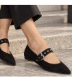 ZAPATO PLANO HEBILLA M6550 NEGRO