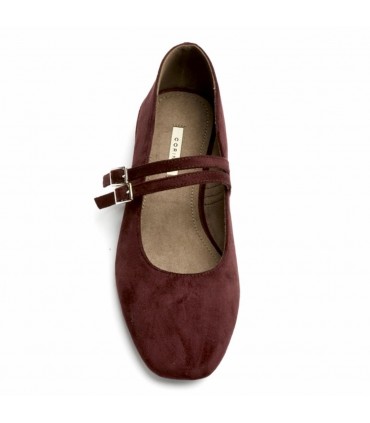 ZAPATO MARY JANE DOS HEBILLAS M6600 BURDEOS