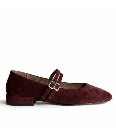 ZAPATO MARY JANE DOS HEBILLAS M6600 BURDEOS