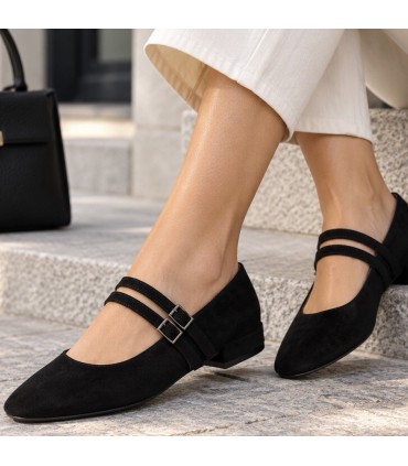 ZAPATO MARY JANE DOS HEBILLAS M6600 NEGRO
