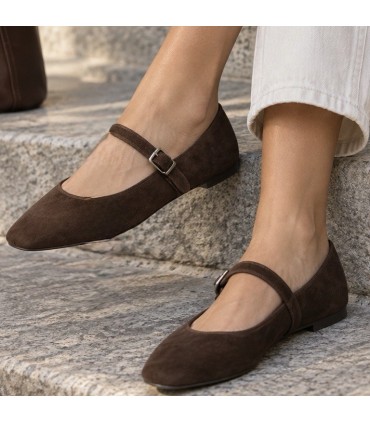 ZAPATO PLANO M6570 CAFE