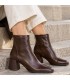 BOTIN POLIPIEL TACON BAJO M6860 CAFE