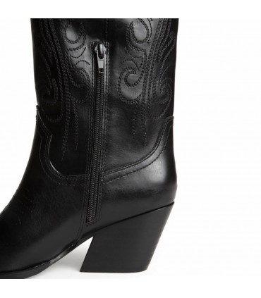 BOTA CAMPERA BORDADA M6761 NEGRO