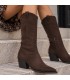 BOTA CAMPERA BORDADA M6761 CAFE