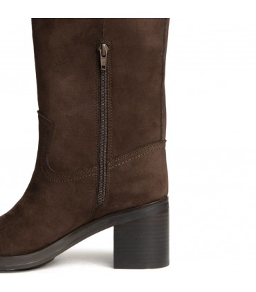 BOTA LISA TACON CUADRADO M6820 CAFE