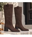 BOTA LISA TACON CUADRADO M6820 CAFE