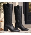 BOTA LISA TACON CUADRADO M6820 NEGRO