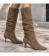 BOTA TACON FINO EFECTO ARRUGADO M6881 CAMEL