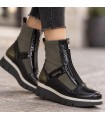 ZAPATILLA ABOTINADA DORKING BY FLUCHOS INDIA D9331 NEGRO VERDE