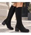 BOTA ELASTICA MUSTANG TACON CUADRADO 51992 NEGRO