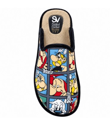 ZAPATILLA CASA SALVI ASTERIX OBELIX 09T-420 NEGRO