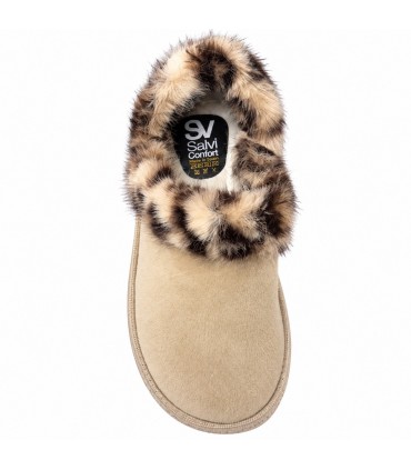 ZAPATILLA CASA SALVI CERRADA SUAPEL 31L-056 TOSTADO PRINT