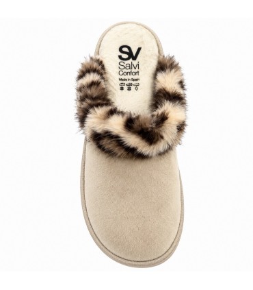 ZAPATILLA CASA SALVI SUAPEL 52L-056 TOSTADO PRINT